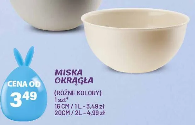 Miska okrągła 16 cm / 1L promocja w Arhelan