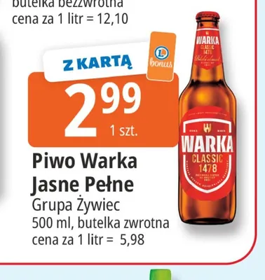 Piwo Warka promocja w Leclerc