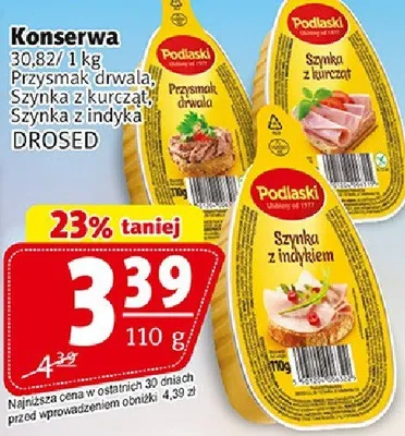 Konserwa szynka z kurczaka, szynka z indyka promocja w Prim Market