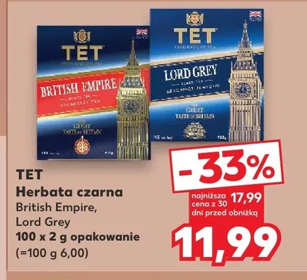 Herbata czarna Tet British Empire promocja w Kaufland
