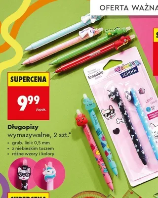 Długopisy wymazywalne Colorino 2-pak promocja w Biedronka