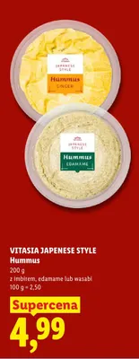 Hummus wasabi Vitasia Japanese Style promocja w Lidl