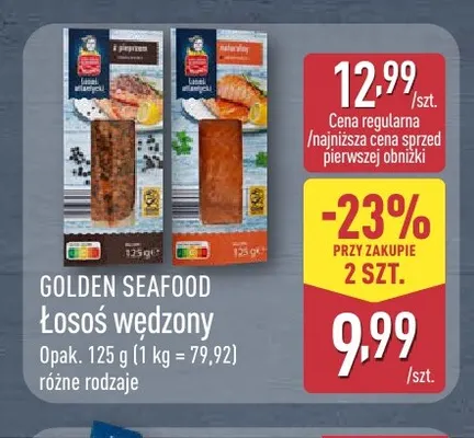Łosoś wędzony Golden Seafood promocja w Aldi