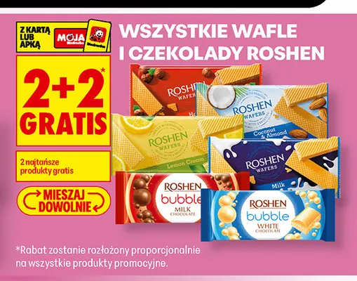 Wafle Wafers Coconut & Almond Roshen promocja w Biedronka