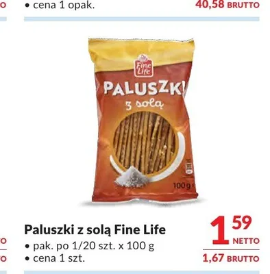 Paluszki z solą Fine Life promocja w Makro