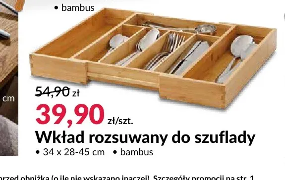 Wkład rozsuwany do szuflady promocja w Salony Agata