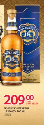 Whisky Chivas Regal 18 YO 40% promocja w Selgros