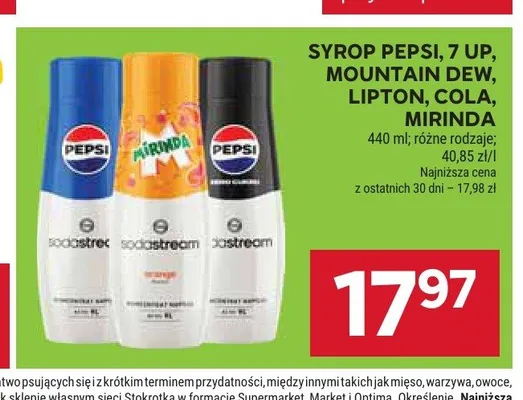 Syrop Sodastream Pepsi promocja w Stokrotka