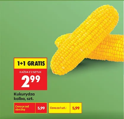 Kukurydza kolba promocja w Biedronka