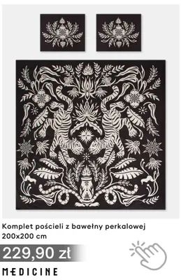 Komplet pościeli z bawełny perkalowej 200x200 cm Medicine promocja w Medicine
