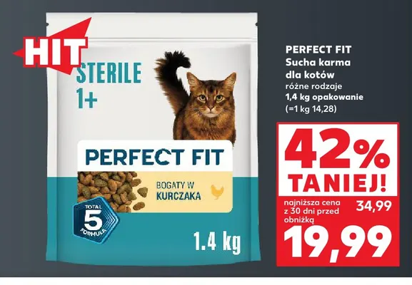 Sucha karma dla kotów Perfect Fit promocja w Kaufland