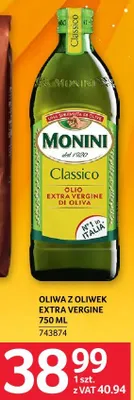 Oliwa z oliwek Extra Vergine Monini Classico 750 ML promocja w Selgros