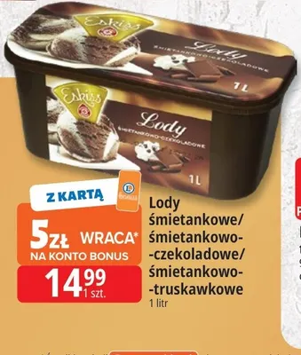 Lody śmietankowo-czekoladowe Eskiss promocja w Leclerc