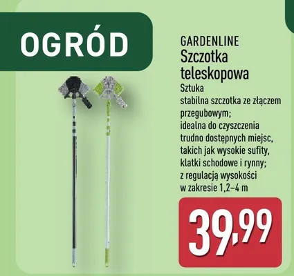 Szczotka teleskopowa Gardenline promocja w Aldi