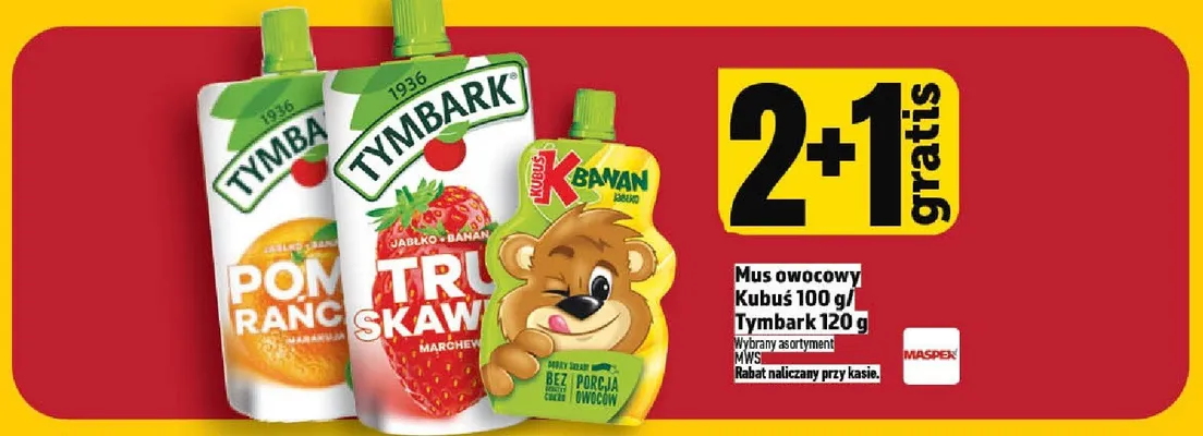 Mus owocowy Tymbark promocja w TOPAZ