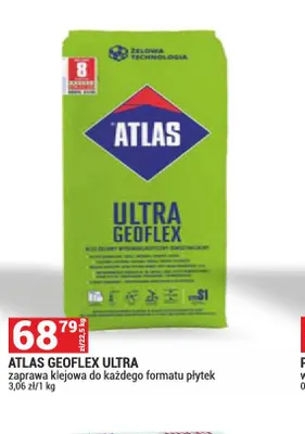 Zaprawa klejowa do każdego formatu płytek Atlas Geoflex Ultra promocja w Merkury Market