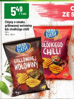 Chipsy o smaku słodkiego chilli Fafa Rafa promocja w POLOmarket