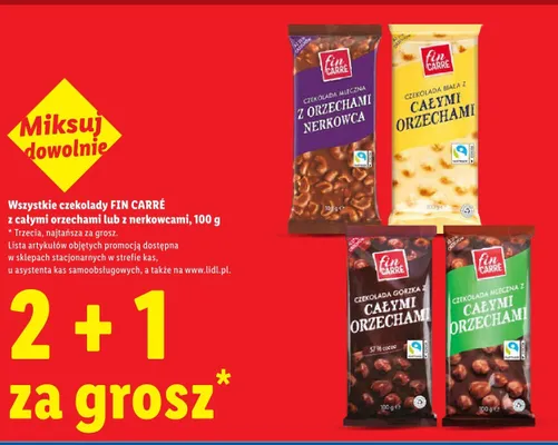 Czekolada mleczna z całymi orzechami promocja w Lidl