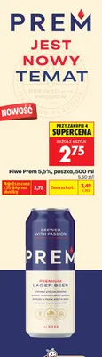 Piwo Prem 5,5%, puszka promocja w Biedronka