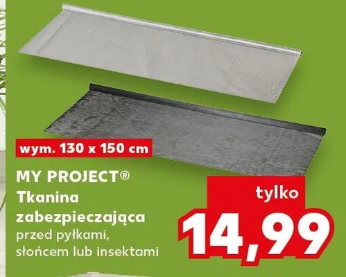 Tkanina zabezpieczająca My Project 130x150cm przed pyłkami słońcem lub insektami promocja w Kaufland