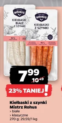 Kiełbaski z szynki białe promocja w Netto