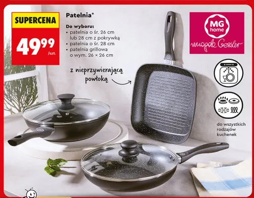Patelnia ø śr. 28 cm promocja w Biedronka