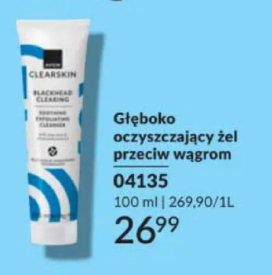 Głęboko oczyszczający żel przeciw wągrom Clearskin promocja w AVON