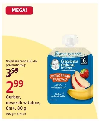 Deserek w tubce 6m+ promocja w Rossmann