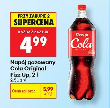 Napój gazowany Cola Original Fizz Up promocja w Biedronka