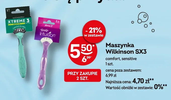 Maszynka Wilkinson SX3 comfort promocja w Żabka