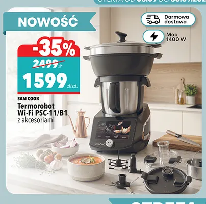 Termorobot Wi-Fi PSC-11/B1 z akcesoriami Sam Cook promocja w Biedronka