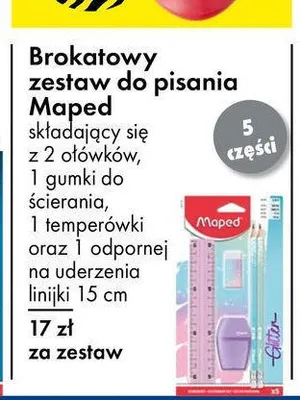 Brokatowy zestaw do pisania Maped promocja w Tedi