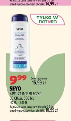 Nawilżające mleczko do ciała Seyo promocja w Drogerie Natura