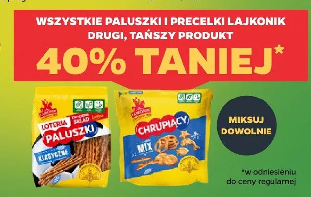 Paluszki i precelki Lajkonik promocja w Netto