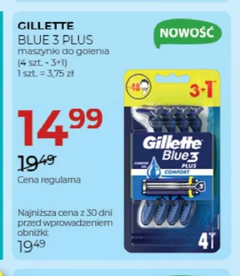 Maszynki do golenia Gillette Blue 3 Plus promocja w Drogerie Jawa