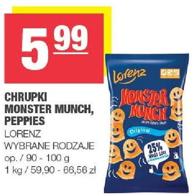 Chrupki Monster Munch, Peppies promocja w SPAR