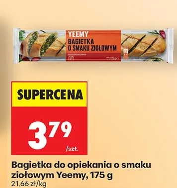 Bagietka do opiekania o smaku ziołowym promocja w Biedronka