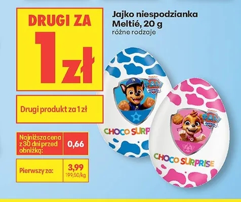 Jajko niespodzianka Meltié promocja w Biedronka