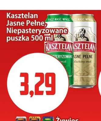 Piwo Kasztelan Niepasteryzowane promocja w Kupiec