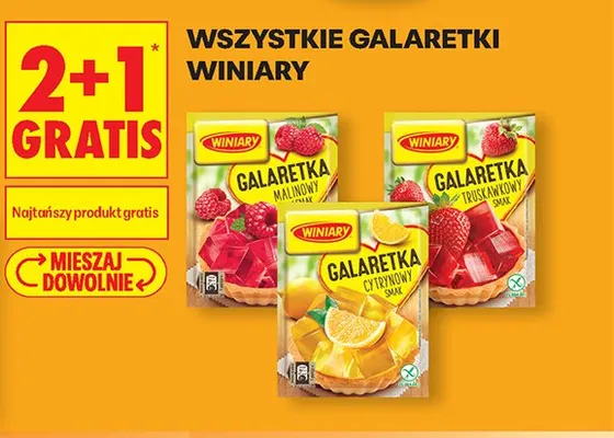 Wszystkie galaretki 2+1 GRATIS promocja w Biedronka