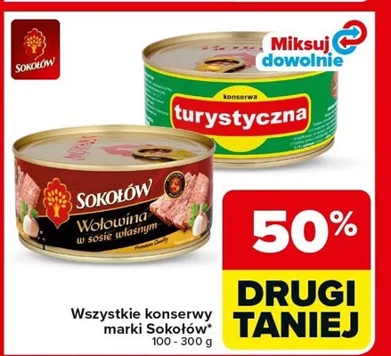 Wszystkie konserwy marki Sokołów promocja w Carrefour Market