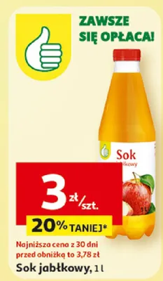 Sok jabłkowy promocja w Auchan