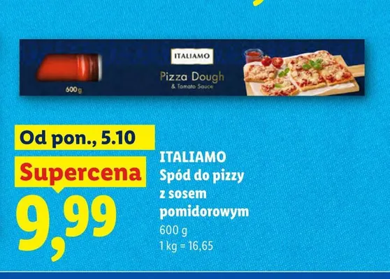 Spód do pizzy z sosem pomidorowym Italiamo promocja w Lidl