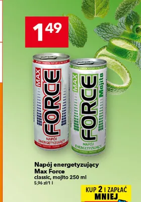 Napój energetyzujący Max Force mojito promocja w LEWIATAN