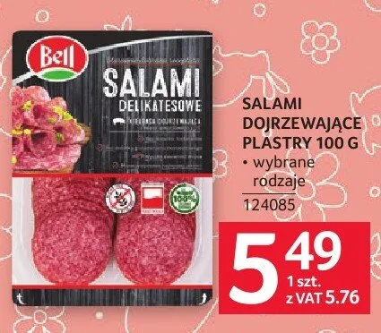 Salami dojrzewające plasterki Bell promocja w Selgros