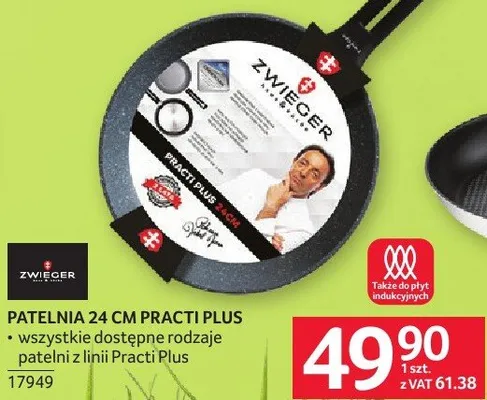 Patelnia Zweger 24 cm Practi Plus promocja w Selgros