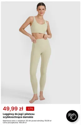 Legginsy do jogi i pilatesu szybkoschnące damskie promocja w 4F