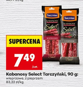 Kabanosy Select wieprzowe promocja w Biedronka