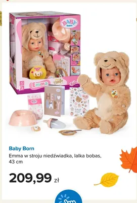 Lalka bobas Emma w stroju niedźwiadka 43 cm Baby Born promocja w Smyk