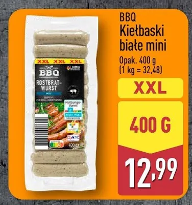 Kiełbaski białe mini BBQ promocja w Aldi